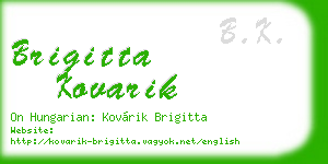brigitta kovarik business card