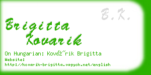 brigitta kovarik business card